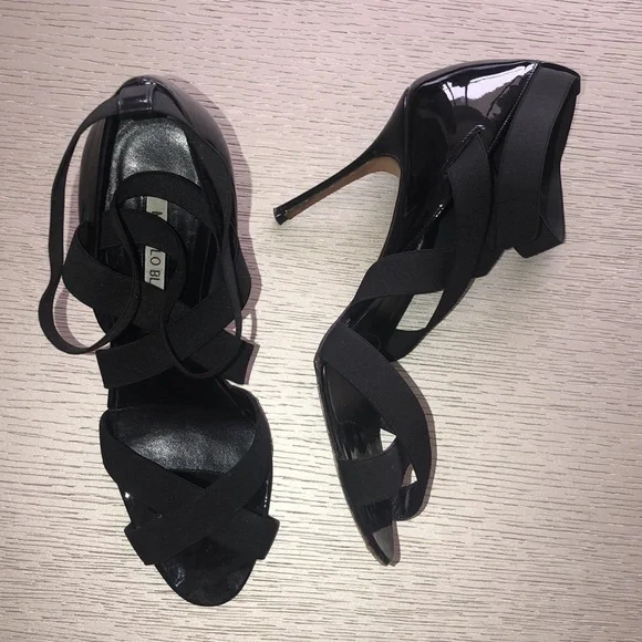Manolo BLAHNIK pantent gladiator Shoes Size 38